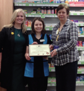 Mel Brooks, Store Manager: with Elin Jones, Carers Lead and Pennie Muir, Regional Project Support Manager