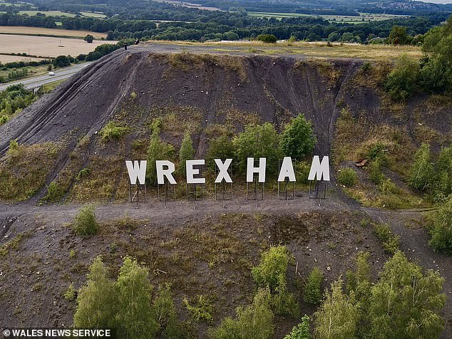 Hollywood-style sign appears over Wrexham