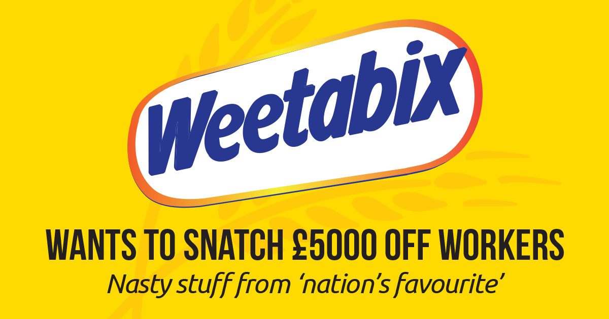 Weetabix ‘fire and rehire’ protests held at supermarkets nationwide