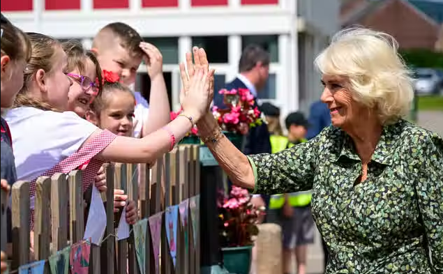 Duchess of Cornwall opens new school library in Newport