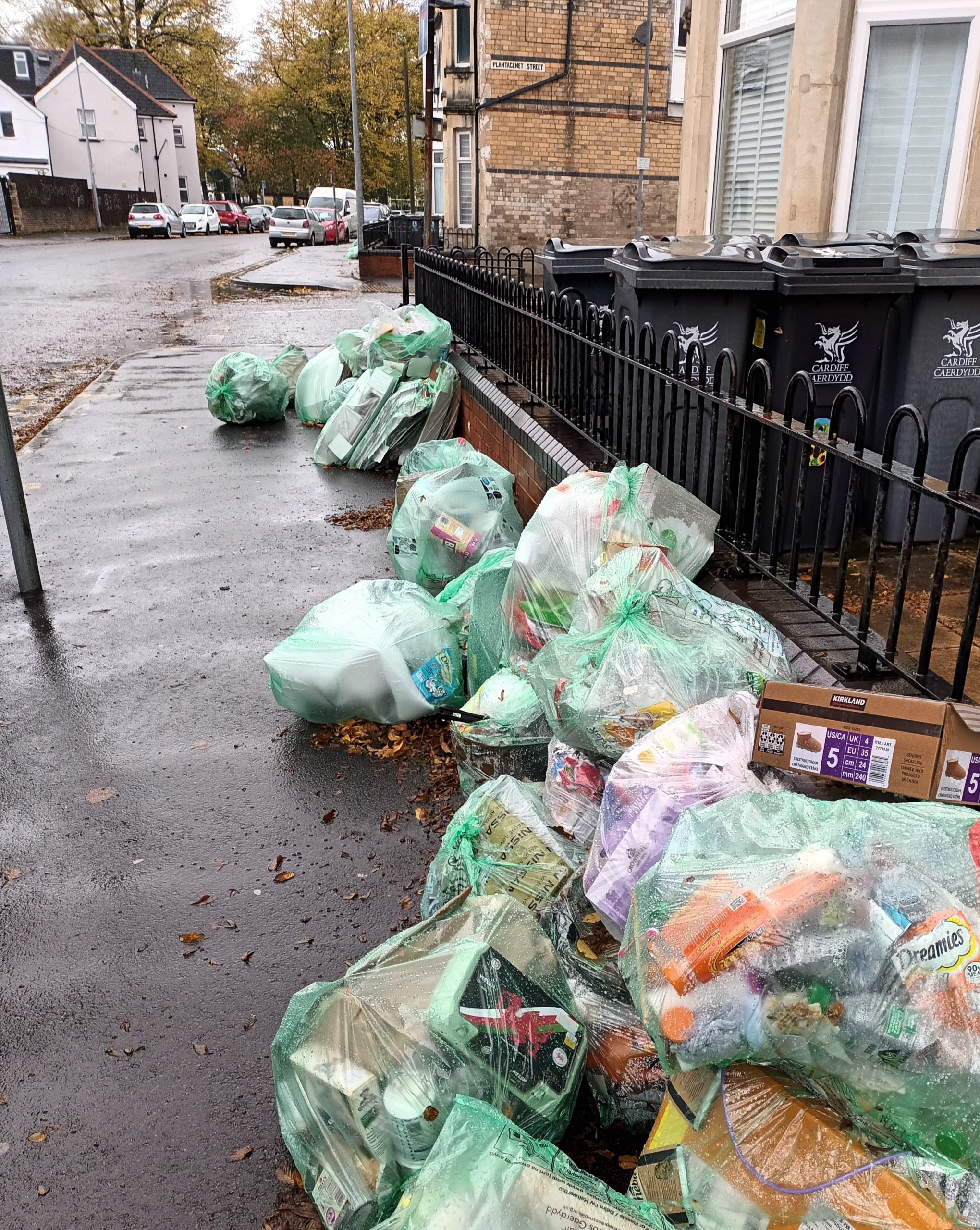 Recycling bags continue piling up in Cardiff amid ongoing waste