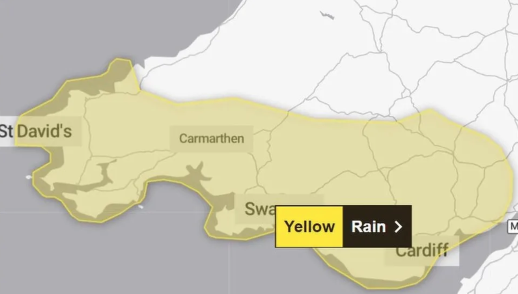 Crisp Yellow Rain Warning For East Galway, Roscommon, Longford Image Illustration Crisp Yellow Rain Warning For East Galway, Roscommon, Longford Image Illustration
